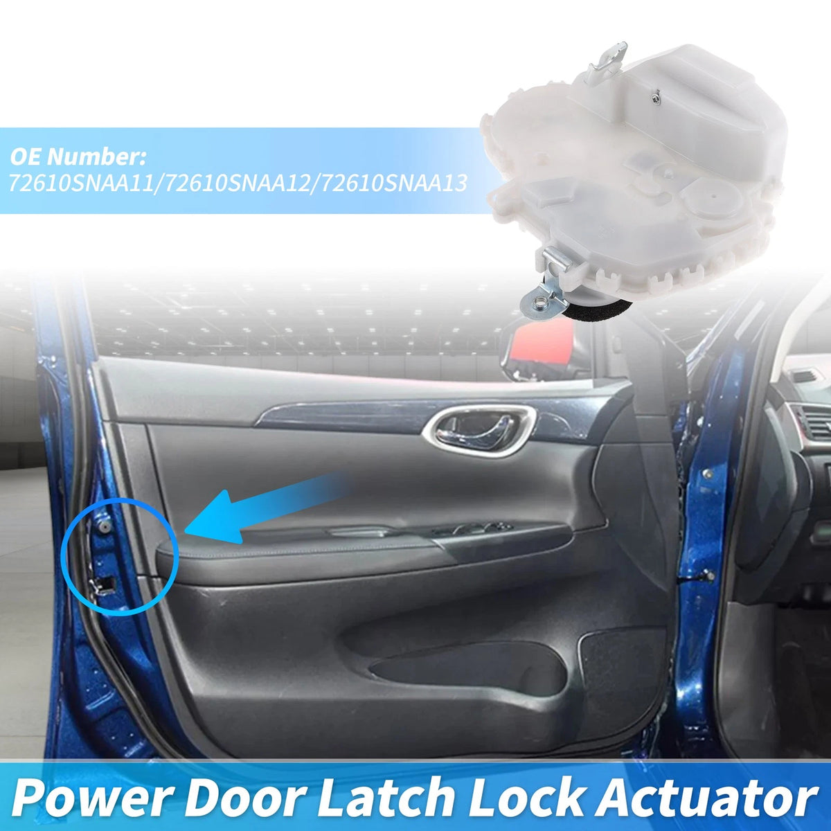 72610SNAA11 Rear Right Power Door Lock Actuator for Honda Civic (2006–2011)