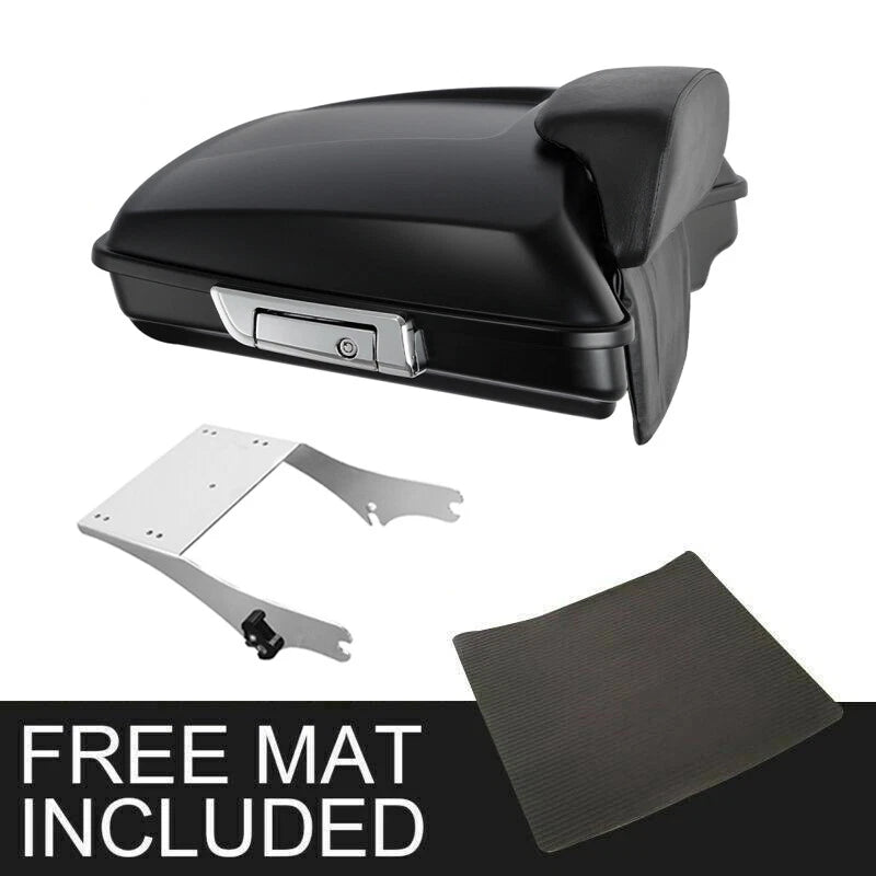 Matte Black Razor Trunk Backrest Mount for Harley Touring Road King (1997–2008)