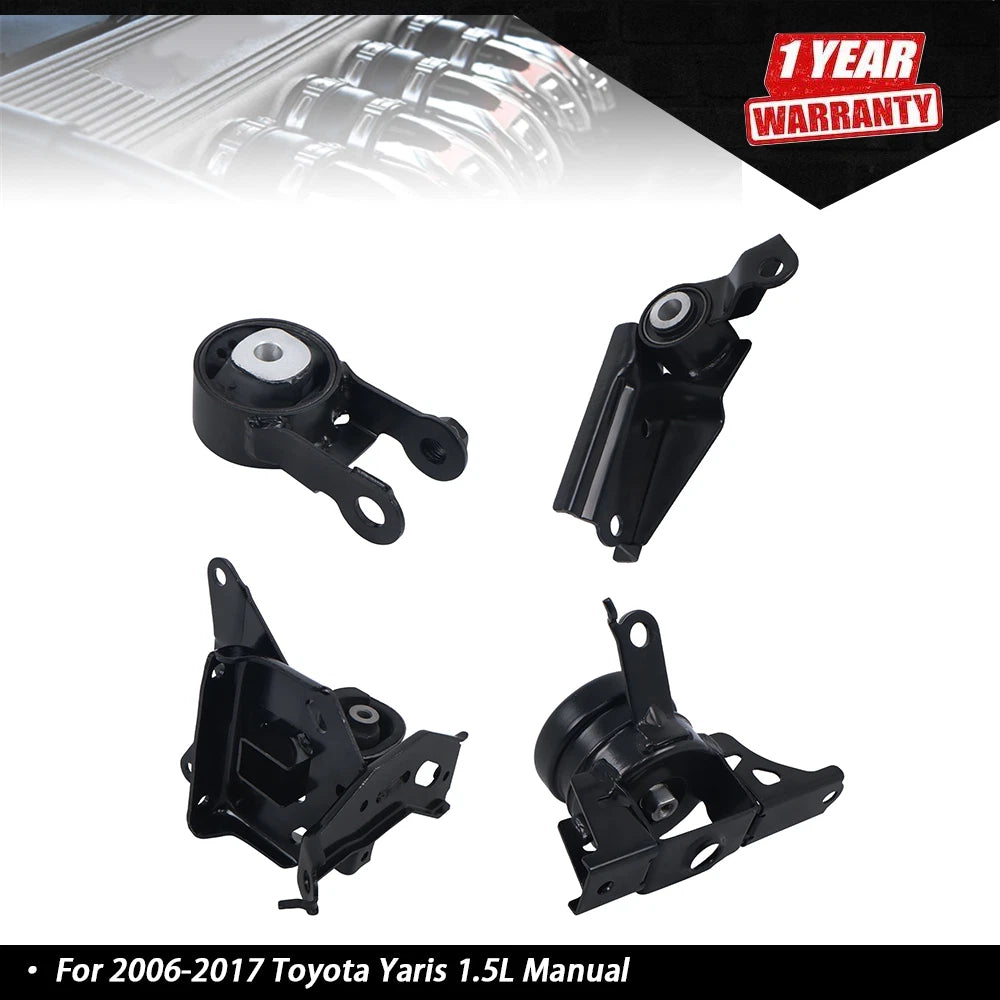 Set of 4 Engine, Trans & Torque Strut Mounts for Toyota Yaris 1.5L (2006–2017)