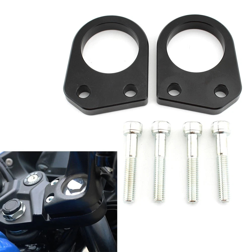 2X Black Handlebar Riser Spacer Mount Clamp for Suzuki GIXXER 250 SF
