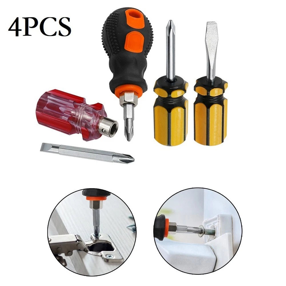 2X Steel Cross Shaped Flat Head Screwdriver Kit for DIY Enthusiasts