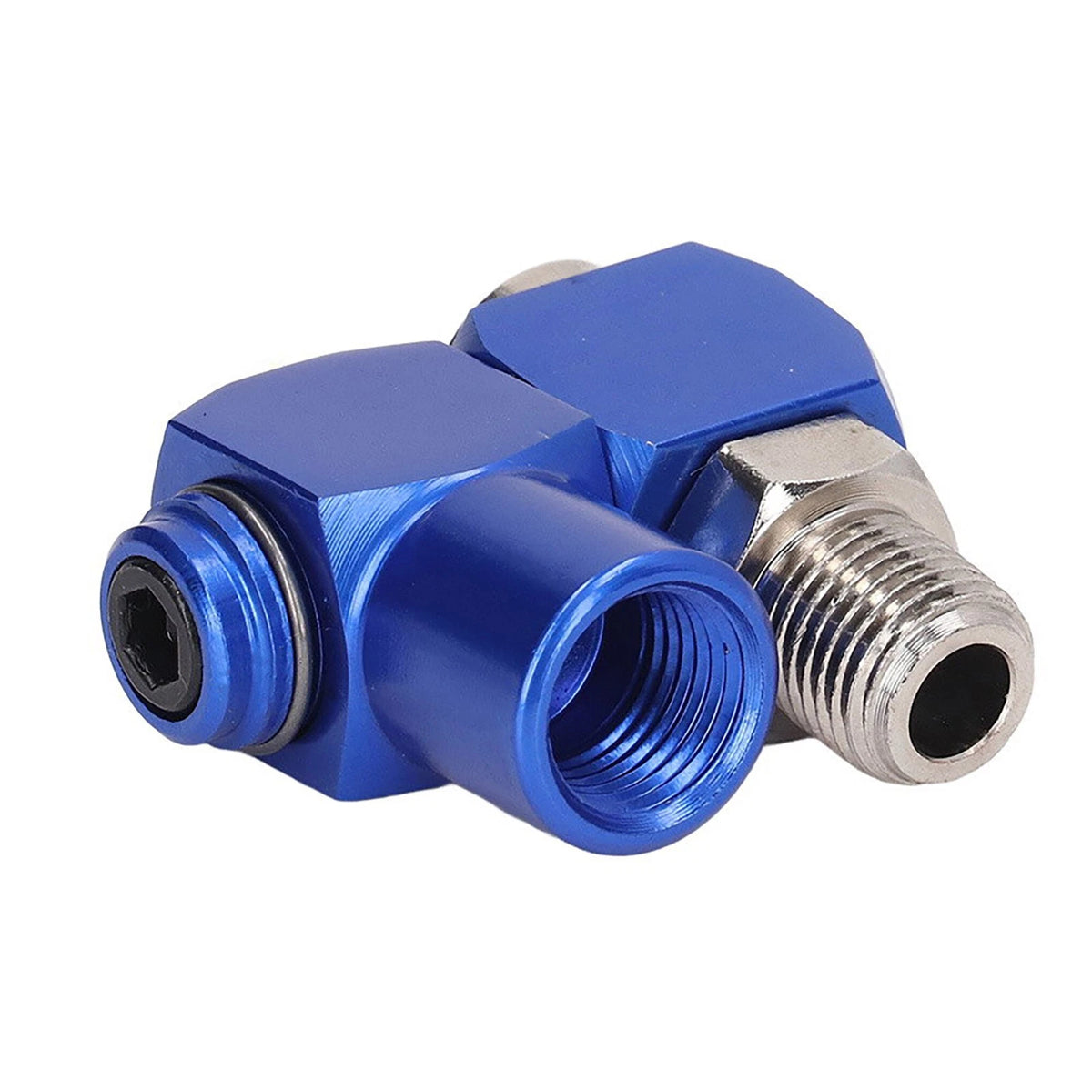 1/4" NPT 360 Degree Swivel Air Hose Connector Pressure Adapter