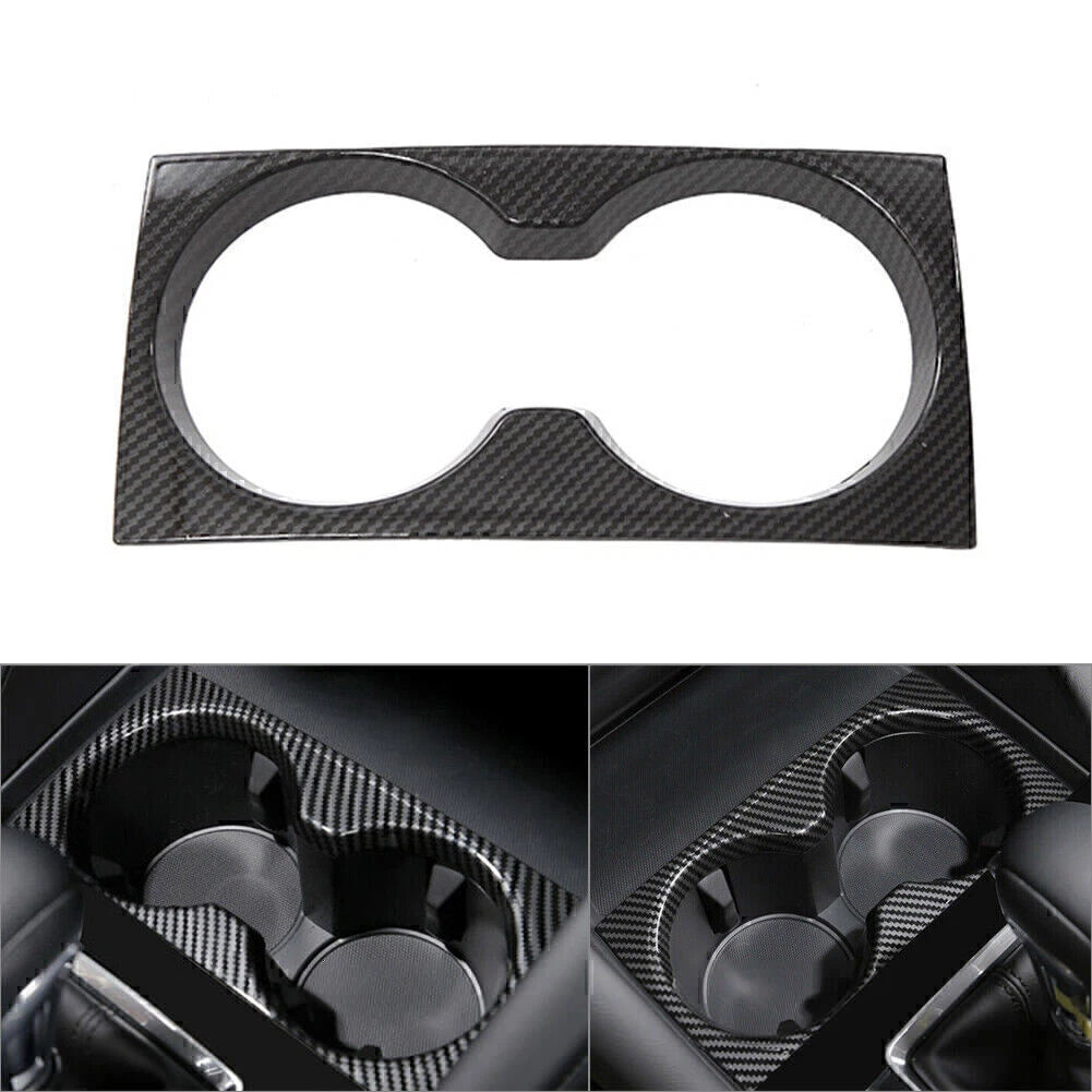 Carbon Fiber Central Console Water Cup Cover Trim for Mazda 3 (2020–2021)
