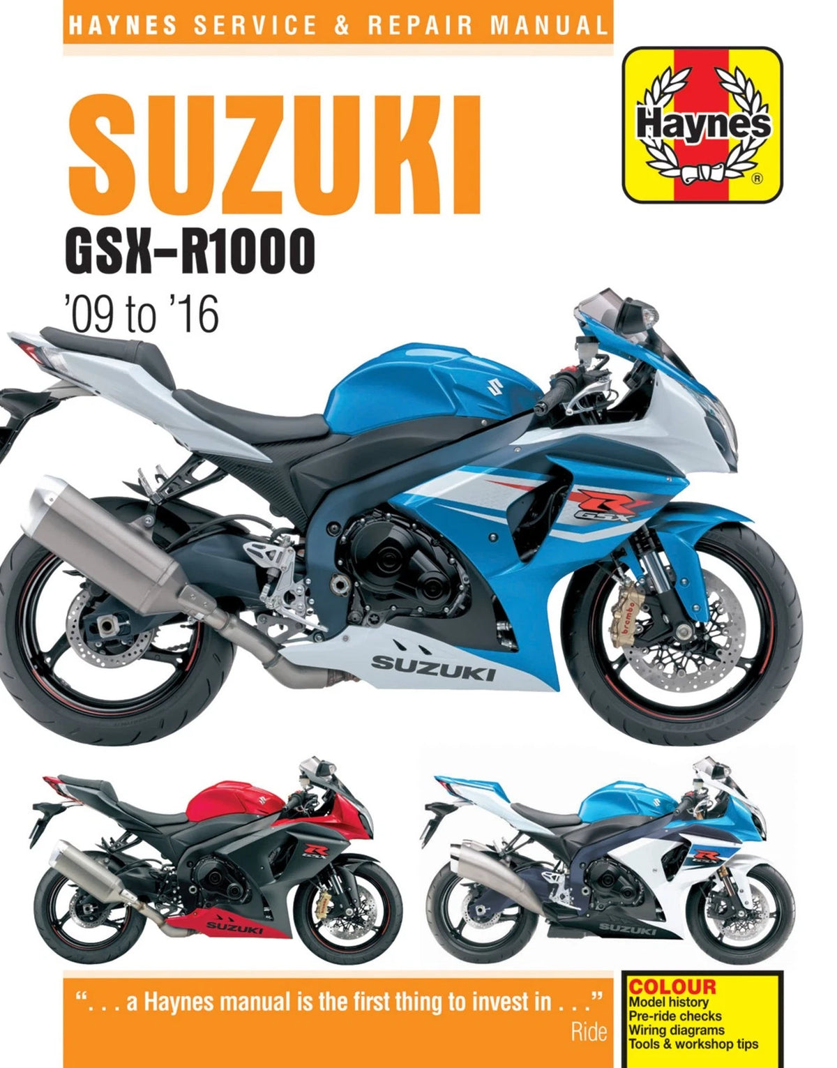 Service Repair Manual for Suzuki GSX-R1000 (2009–2016)