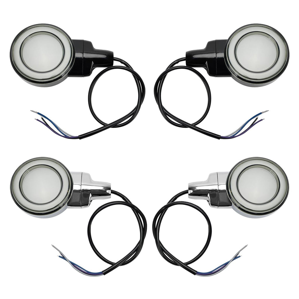 LED Flat Front Turn Signal Light For Heritage Softail Classic Touring 99-23