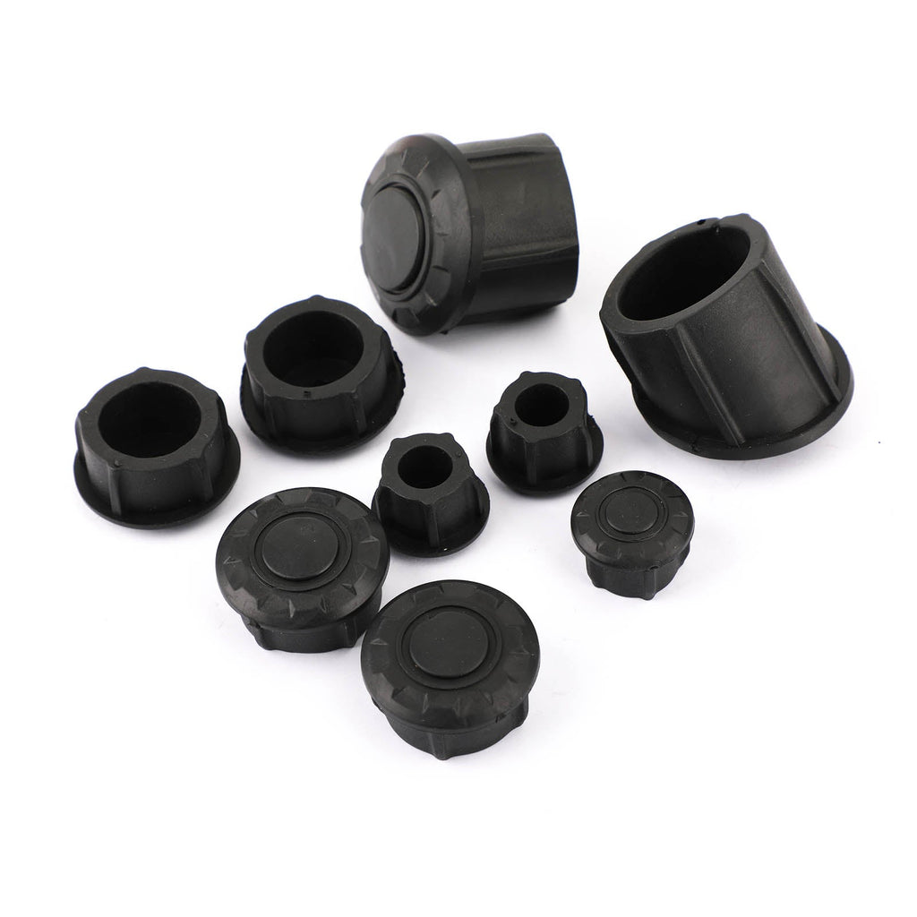 9 x SIDE FRAME COVER TUBE CAPS PLUGS Fit for BMW R1200GS R1250GS ADV 2014-2019