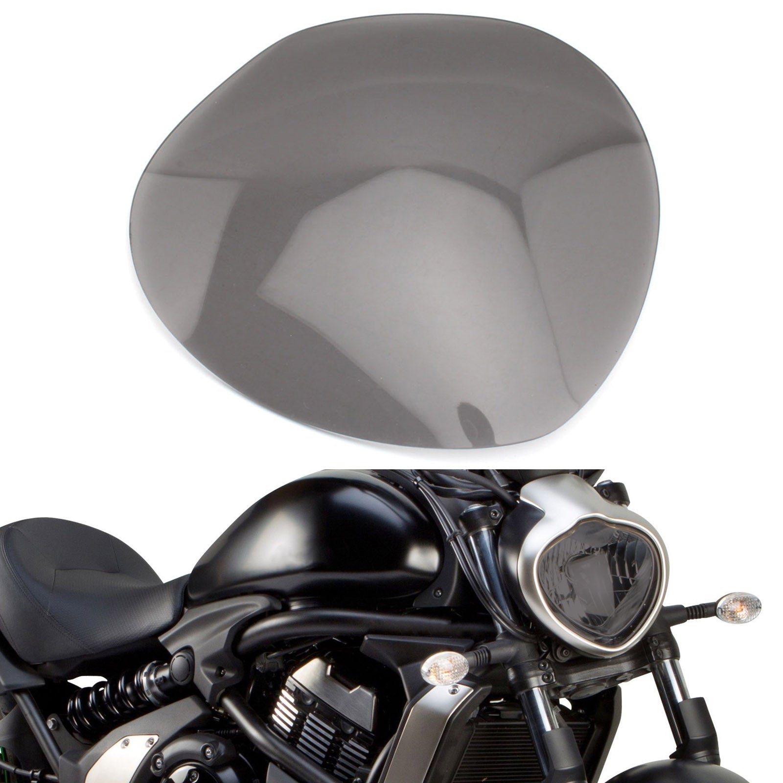 Front Headlight Lens Protection Cover Fit For Kawasaki Vulcan S 2015-2021 Smoke