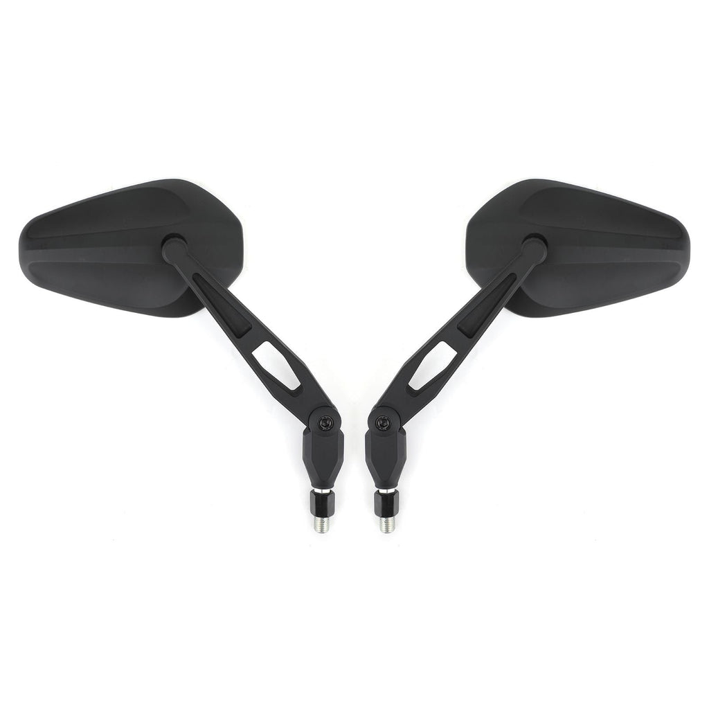 New Nylon M10 10Mm Rearview Side Mirrors Pair For Motorcycle Motorbike Custom