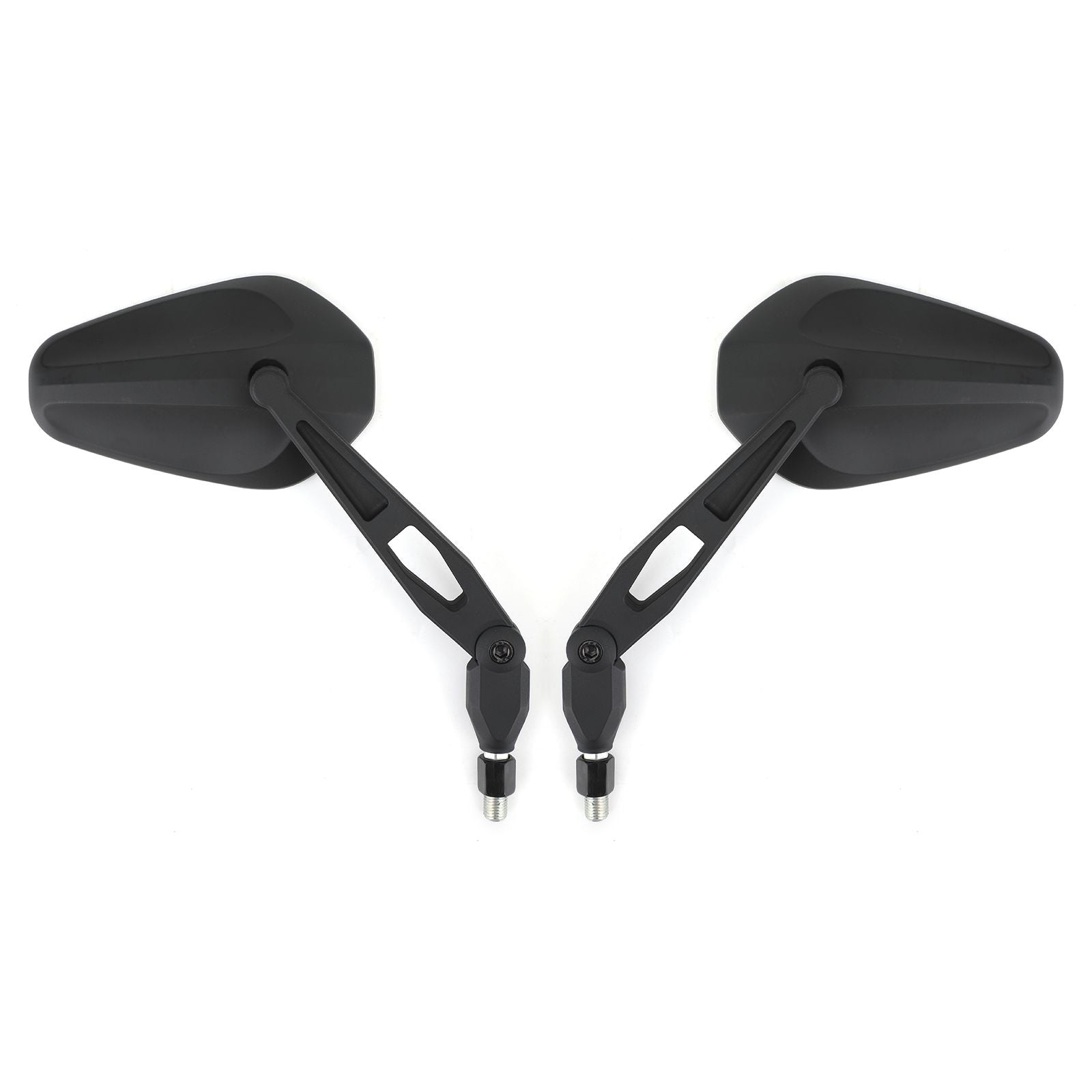 New Nylon M10 10Mm Rearview Side Mirrors Pair For Motorcycle Motorbike Custom