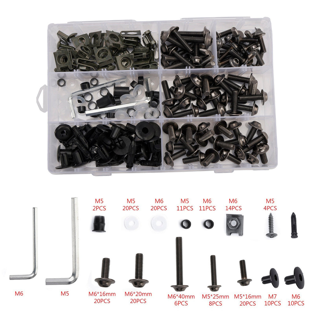 Complete Fairing Bolts Screws Bodywork Kit For Yamaha YZF R6 R1 R3 R25 FZ07 FZ09