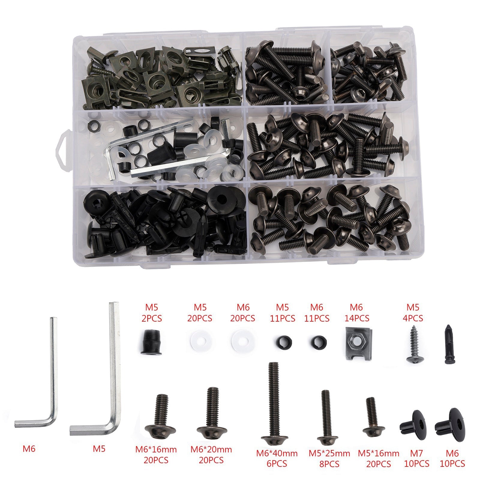 Complete Fairing Bolts Screws Bodywork Kit For Yamaha YZF R6 R1 R3 R25 FZ07 FZ09