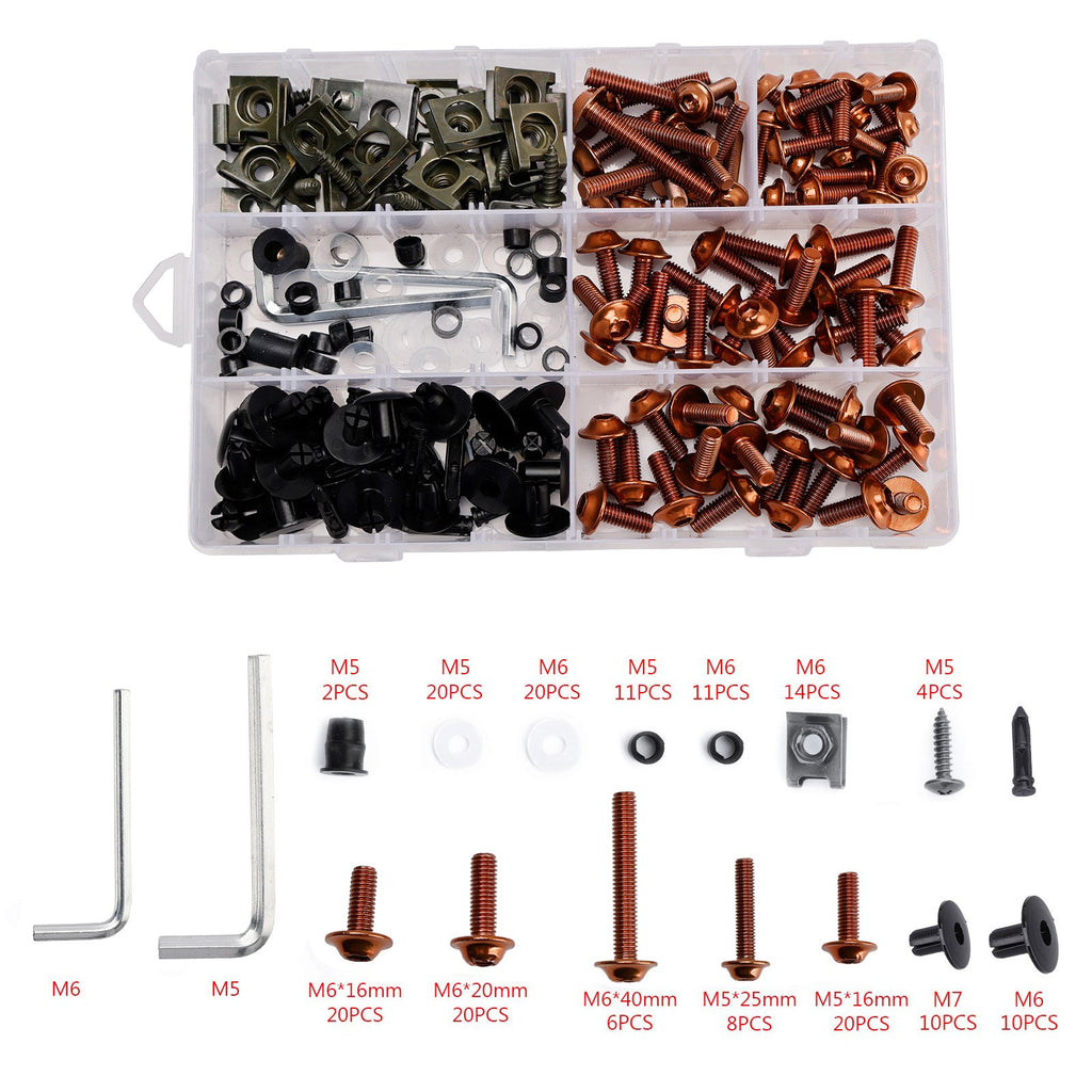 Complete Fairing Bolts Screws Bodywork Kit For Yamaha YZF R6 R1 R3 R25 FZ07 FZ09