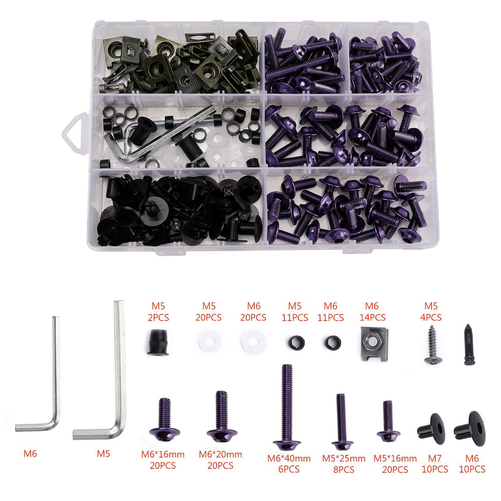 Complete Fairing Bolts Screws Bodywork Kit For Yamaha YZF R6 R1 R3 R25 FZ07 FZ09