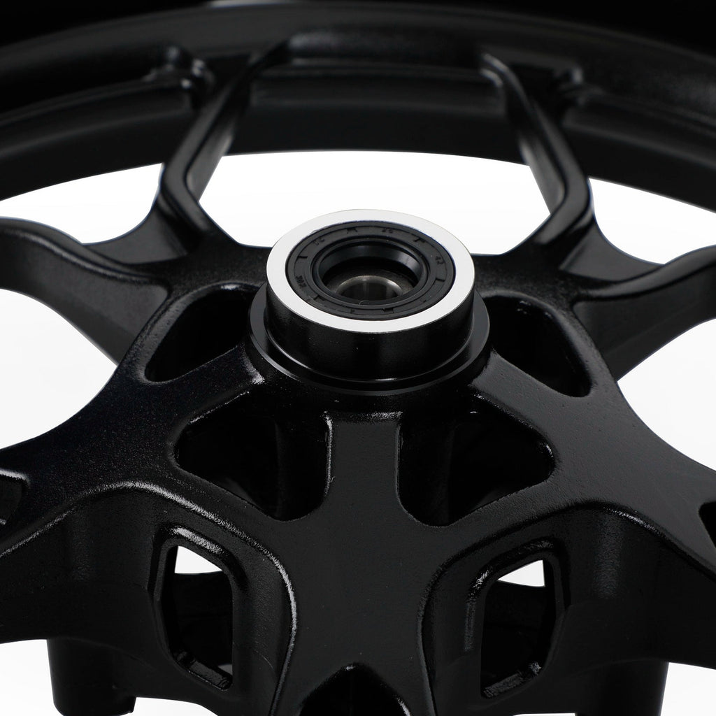Front + Rear Wheel Rims For Yamaha YZF R3 YZF-R3 RH07 RH12 2015 - 2022 Black