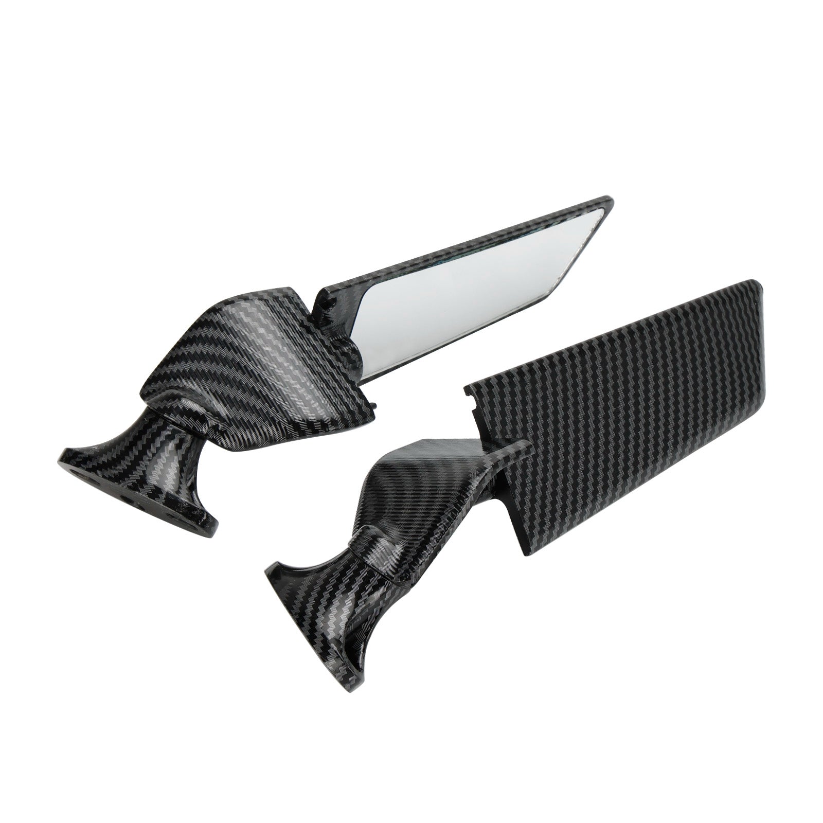 Swivel Wing Fin Rearview Mirrors For 2019-2023 Honda CBR650R / 2004-2007 Honda CBR1000RR