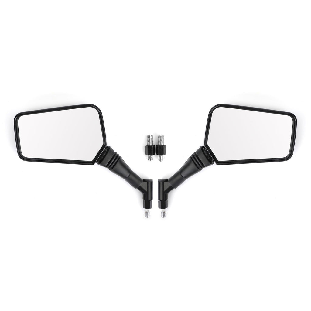 PAIR MIRRORS NEW Black Left Right Mirror 8MM 10MM For Motorcycle Motorbike