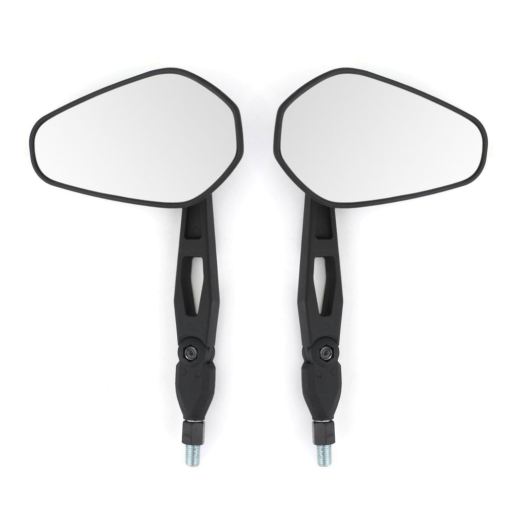 New Nylon M10 10Mm Rearview Side Mirrors Pair For Motorcycle Motorbike Custom