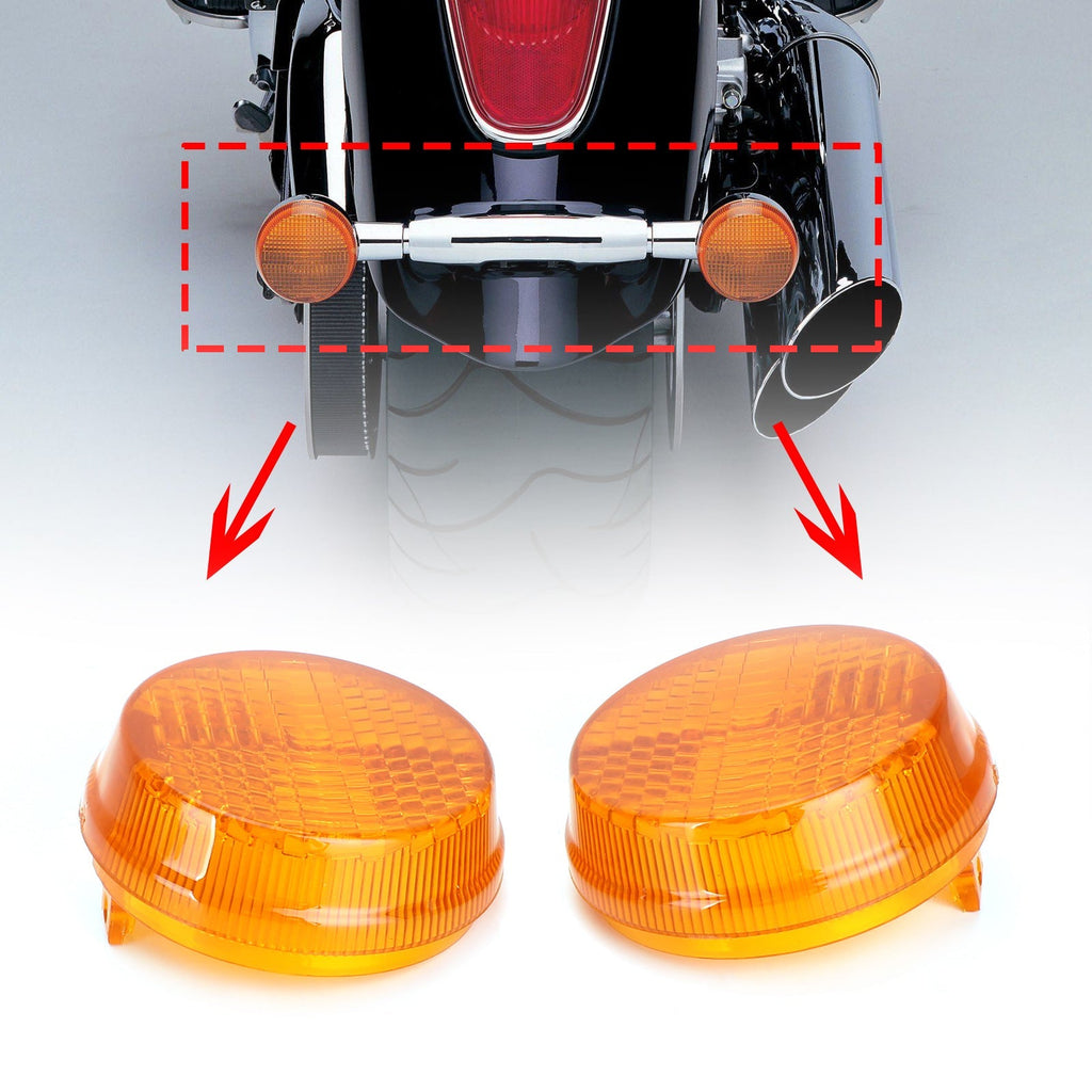 Turn Signal Light Lenses Cover For Honda Shadow Spirit VT750 Vulcan VN