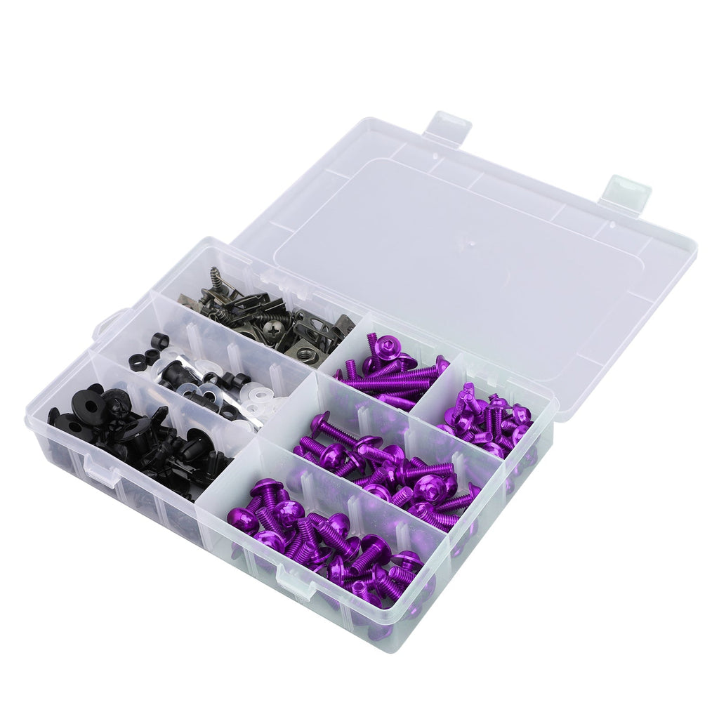 Purple Fairing Bolts Screws Kit For Yamaha YZF R6 R1 R25 R125 R3 T-MAX MT XJR