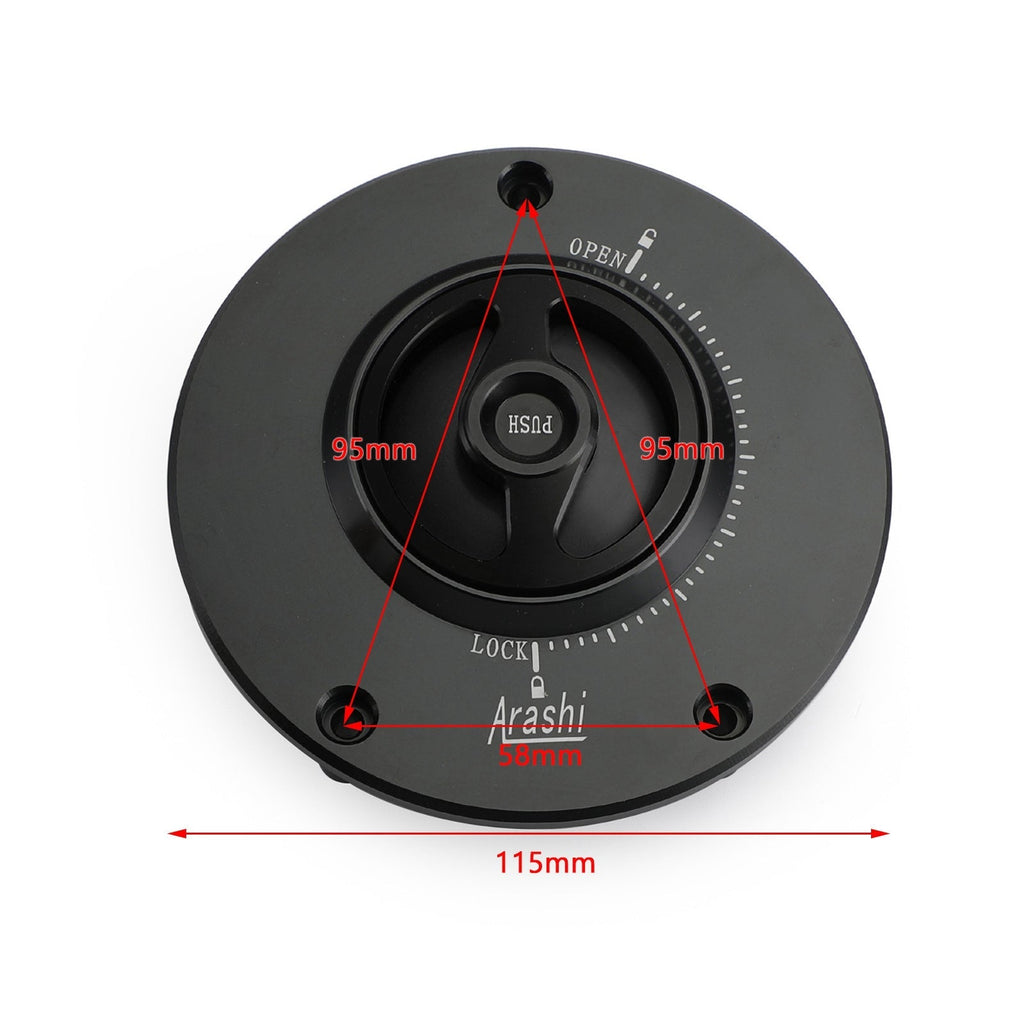 CNC Fuel Filler Cap Keyless For Honda VFR 750 800 F XL 700 1000 V CBR 1000 XX