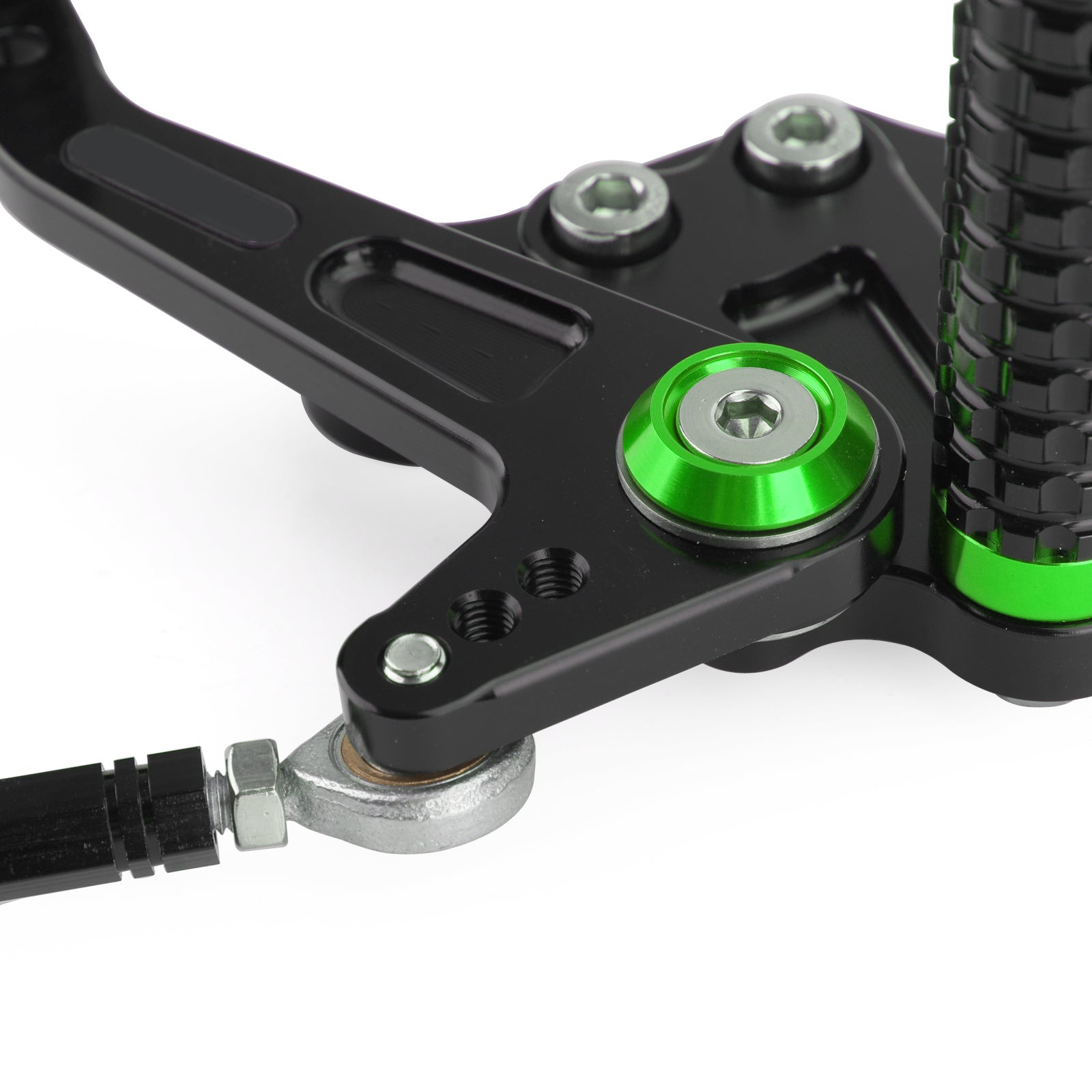 CNC Alu Rearsets Footpegs Green Fit for Kawasaki Ninja EX 250 / 400 2018-2020