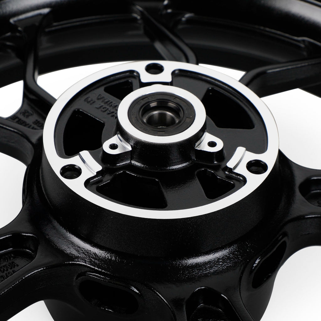 Front + Rear Wheel Rims For Yamaha YZF R3 YZF-R3 RH07 RH12 2015 - 2022 Black