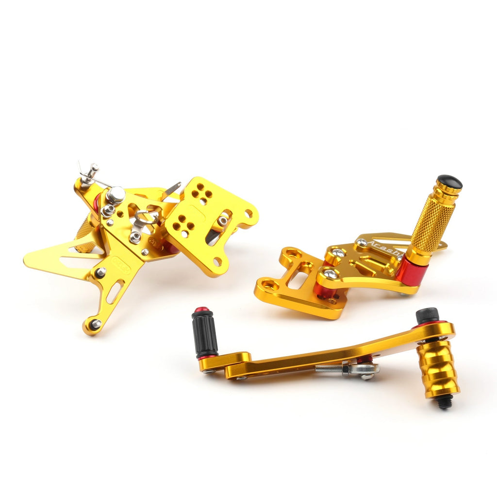 Rearsets Foot pegs Rear sets Footrest For Suzuki GSXR1000 GSXR 1000 17-23