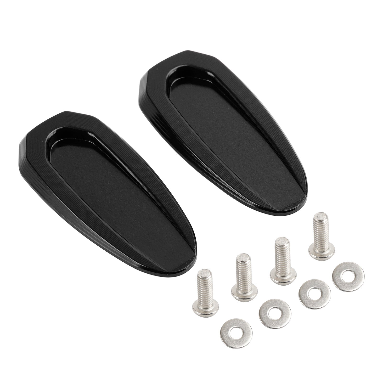 Black mirror delete blanking block off plates fits BMW S 1000 RR 2020-2023