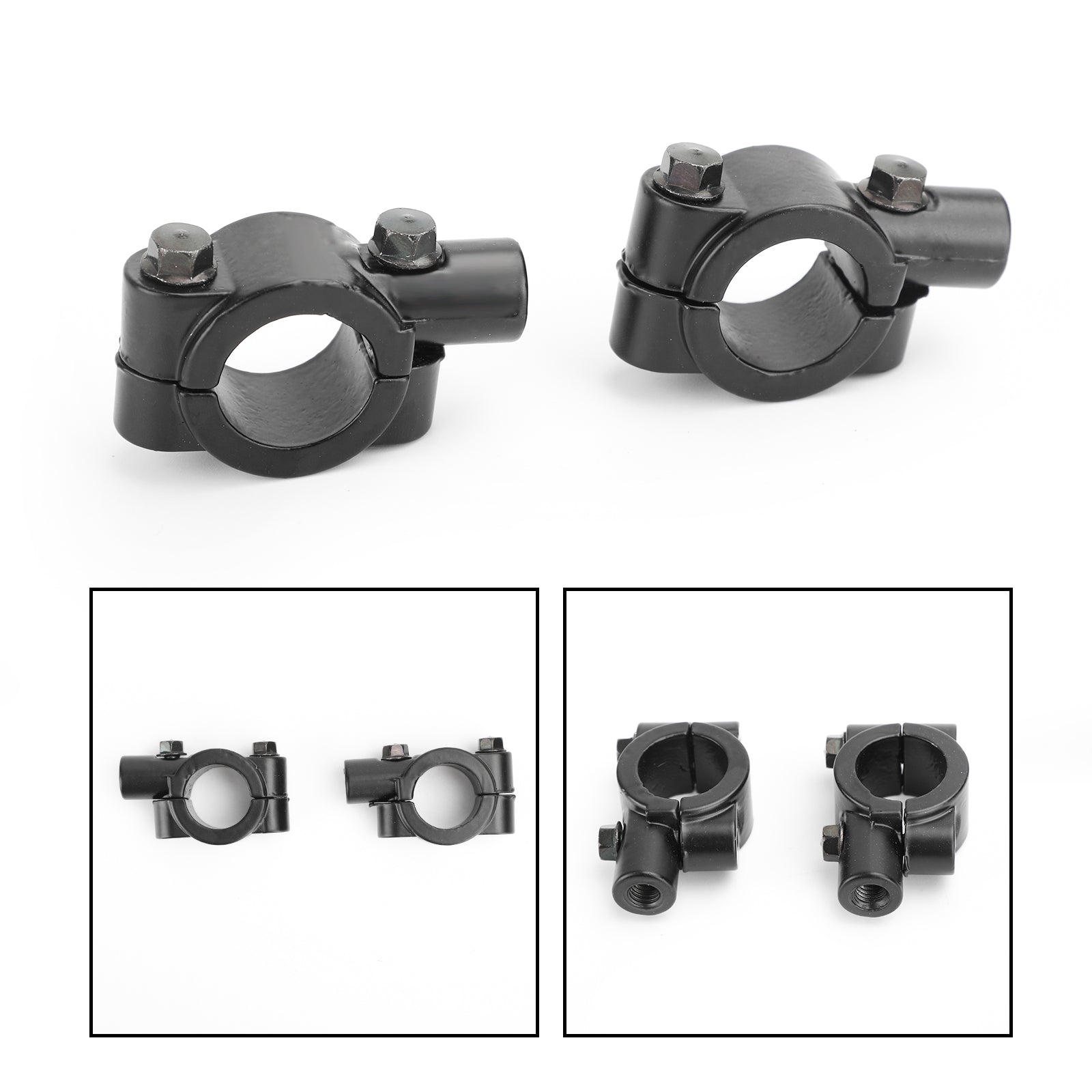 7/8'' Motorcycle Handlebar Mirror Adaptor Clamp Mount Bracket 8mm CW Aluminium