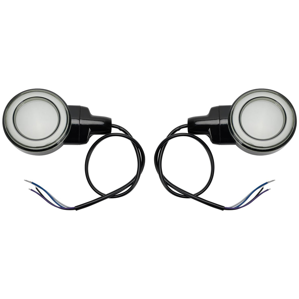 LED Flat Front Turn Signal Light For Heritage Softail Classic Touring 99-23