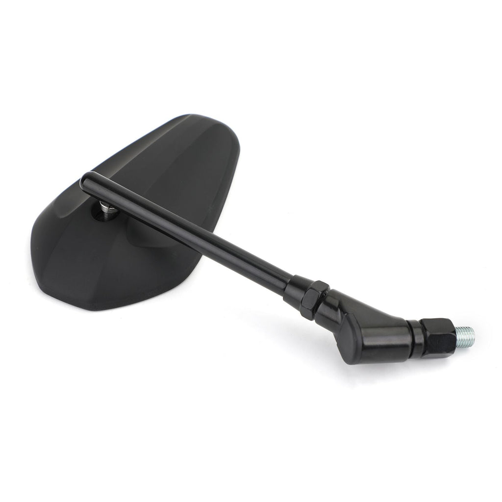 New Black Left & Right Motorcycle Cruiser Chopper Rearview Side Mirrors M10 10Mm