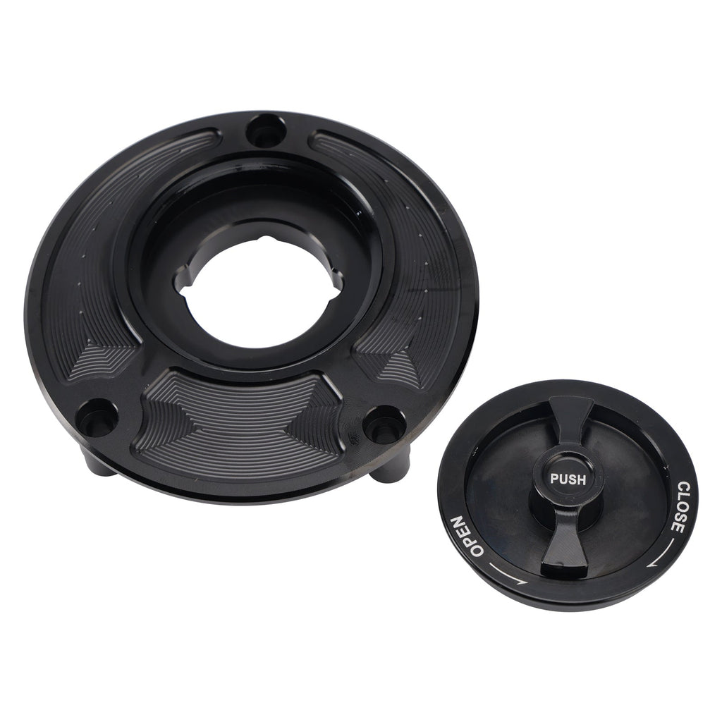 CNC Black Keyless Fuel Filler Cap For Yamaha FZ1 FZ6 FZ8 YZF R1 R6 R3 FZR 750