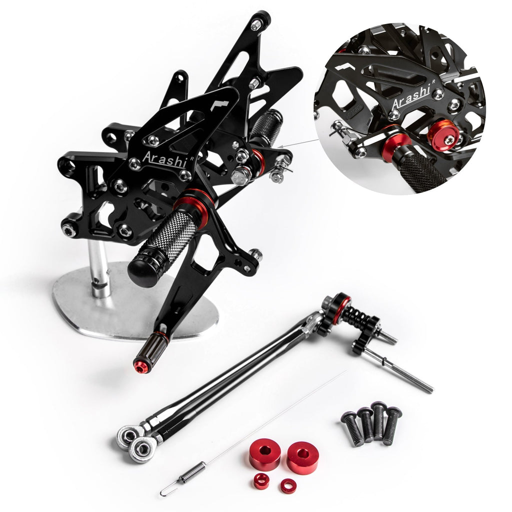 Black Rearset Footrest Peg Pedal For Honda CBR600RR ABS 2009-2015 2014