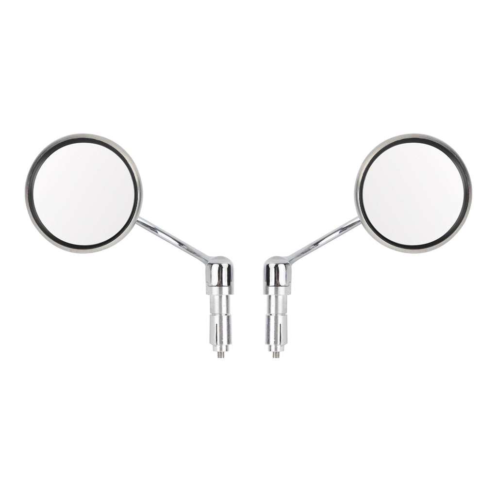 Chrome Handlebar End Mirrors For Motorcycle Cafe Racer Old School Clubman 22mm