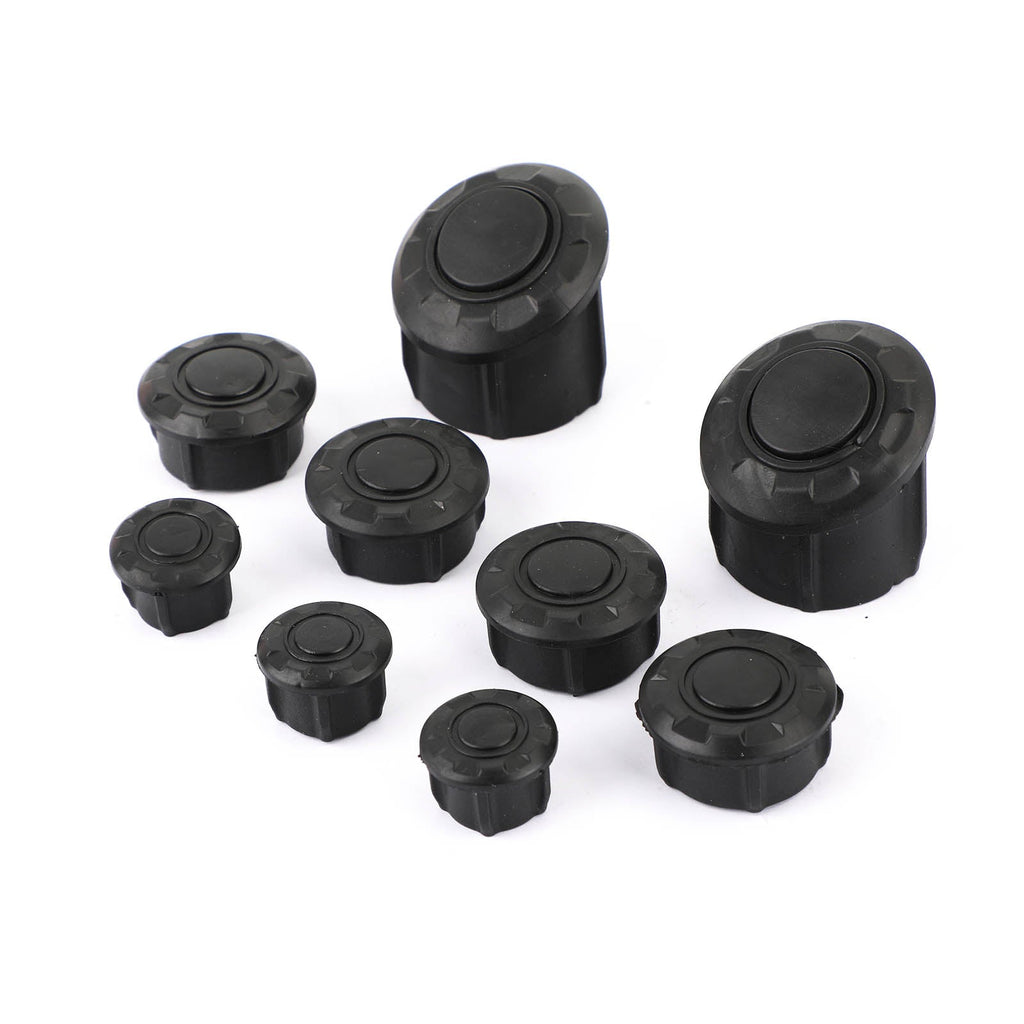 9 x SIDE FRAME COVER TUBE CAPS PLUGS Fit for BMW R1200GS R1250GS ADV 2014-2019
