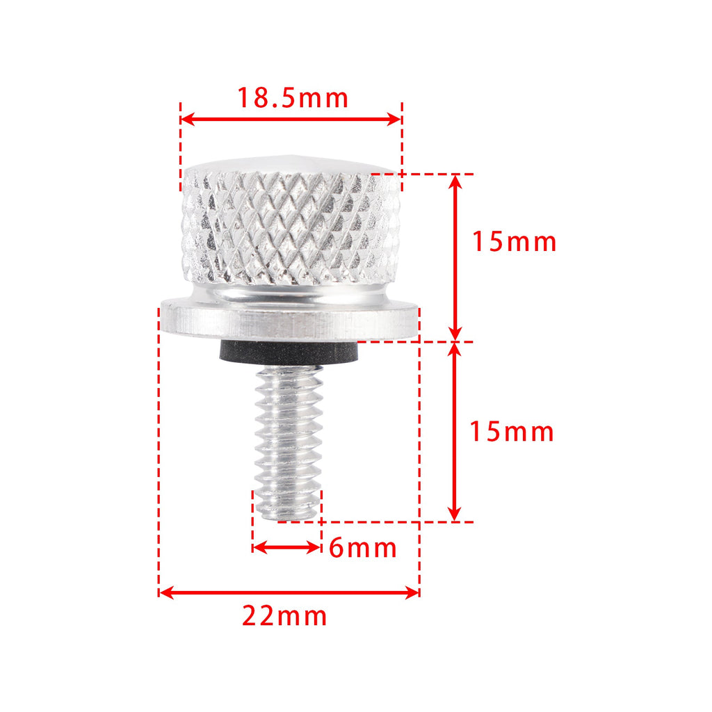 SILVER REAR FENDER SEAT BOLT SCREW FOR SPORTSTER XL883 XL1200 1997-2022