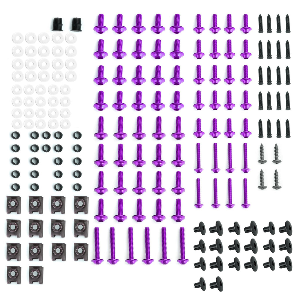 Purple Fairing Bolts Screws Kit For Yamaha YZF R6 R1 R25 R125 R3 T-MAX MT XJR