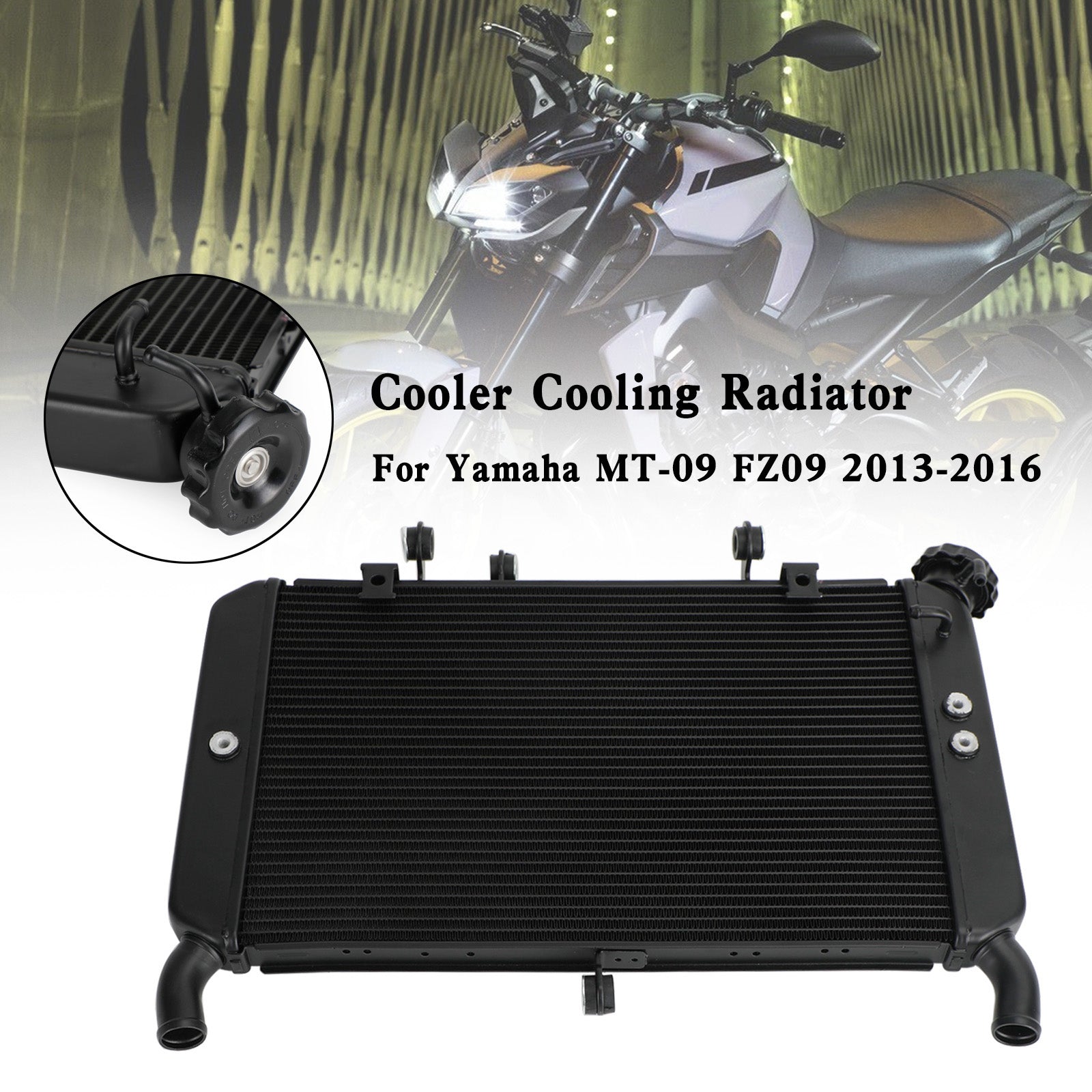 Yamaha MT-09 FZ09 2013-2016 Core Engine Water Cooling Cooler Radiator