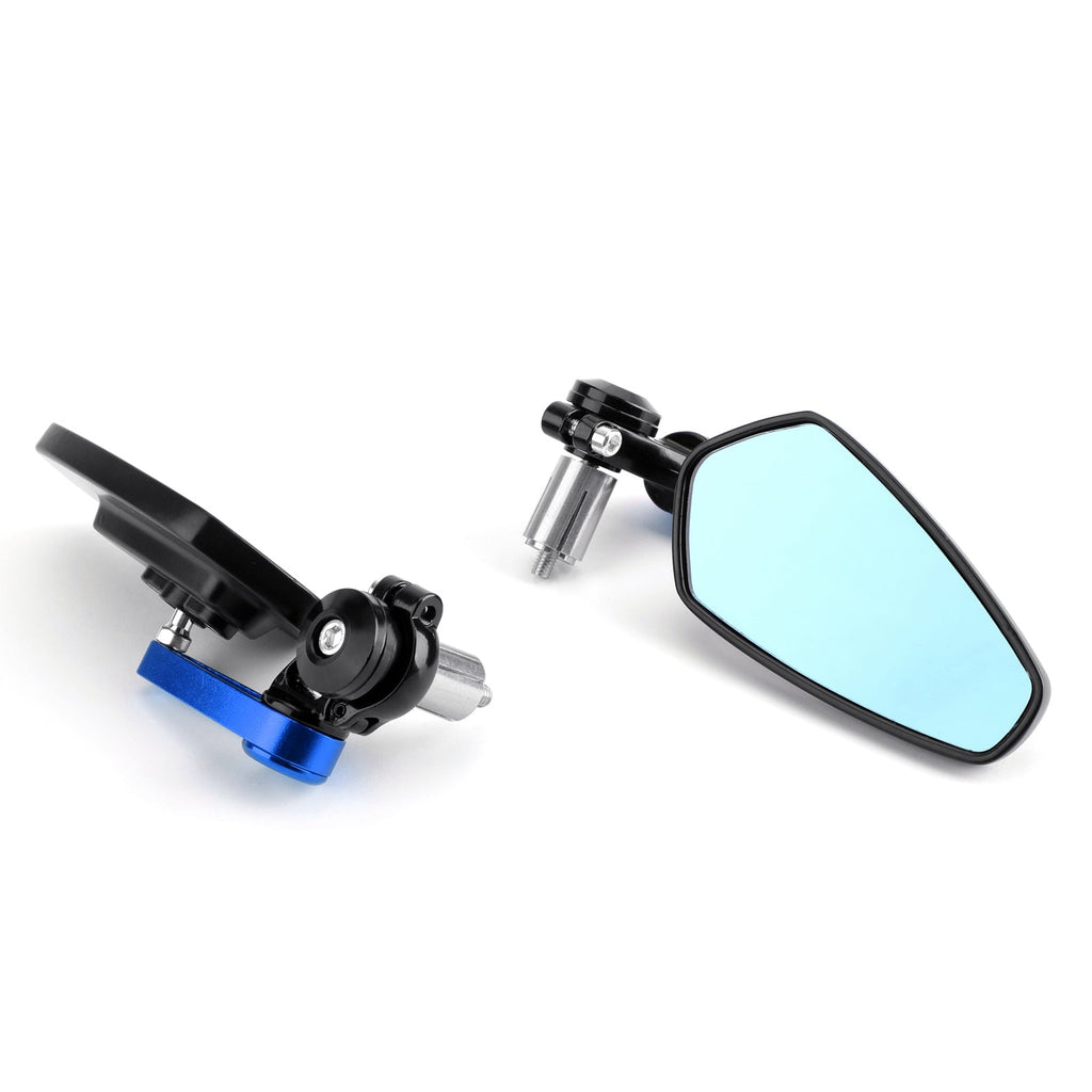 Universal Motorcycle Moto 7/8 22mm Handle Bar End Rearview Side Mirrors