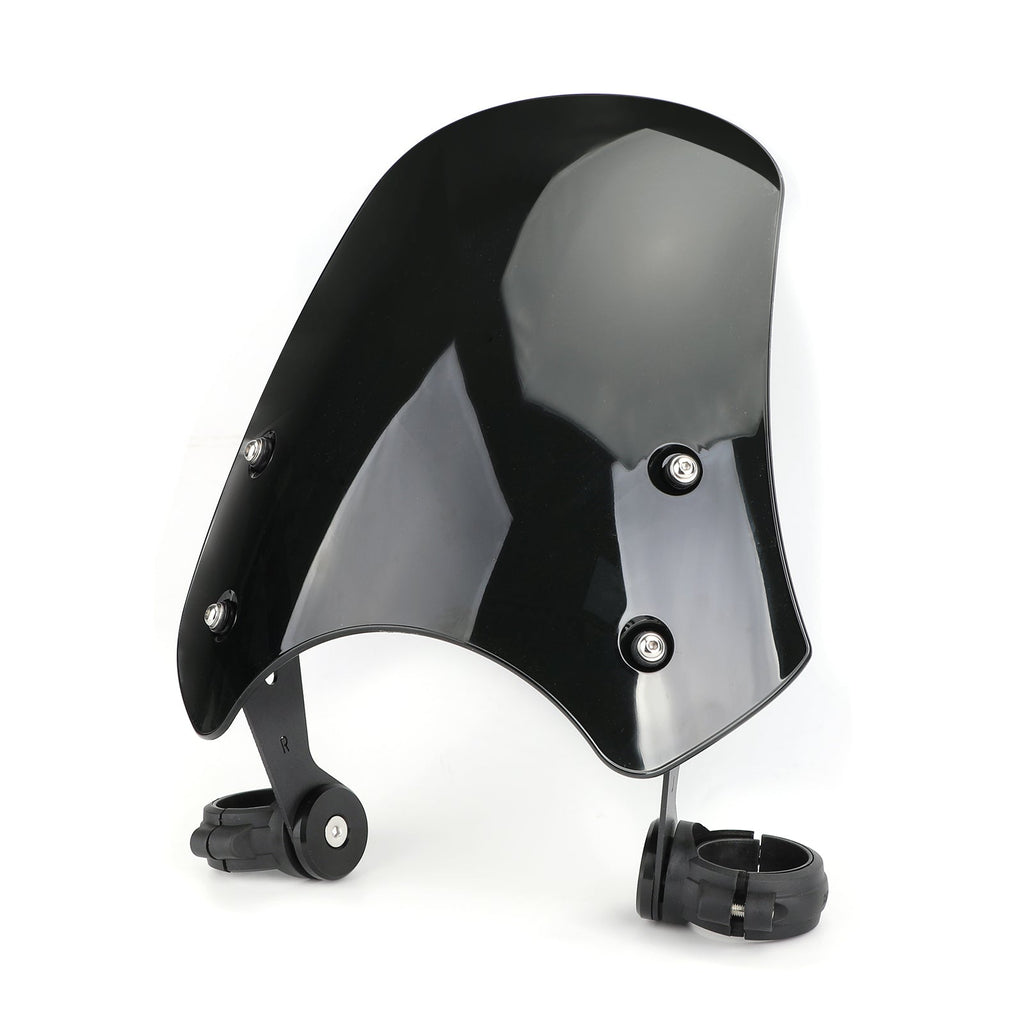 ABS Motorcycle Windscreen Windshield for Harley Dyna Softail Models Black
