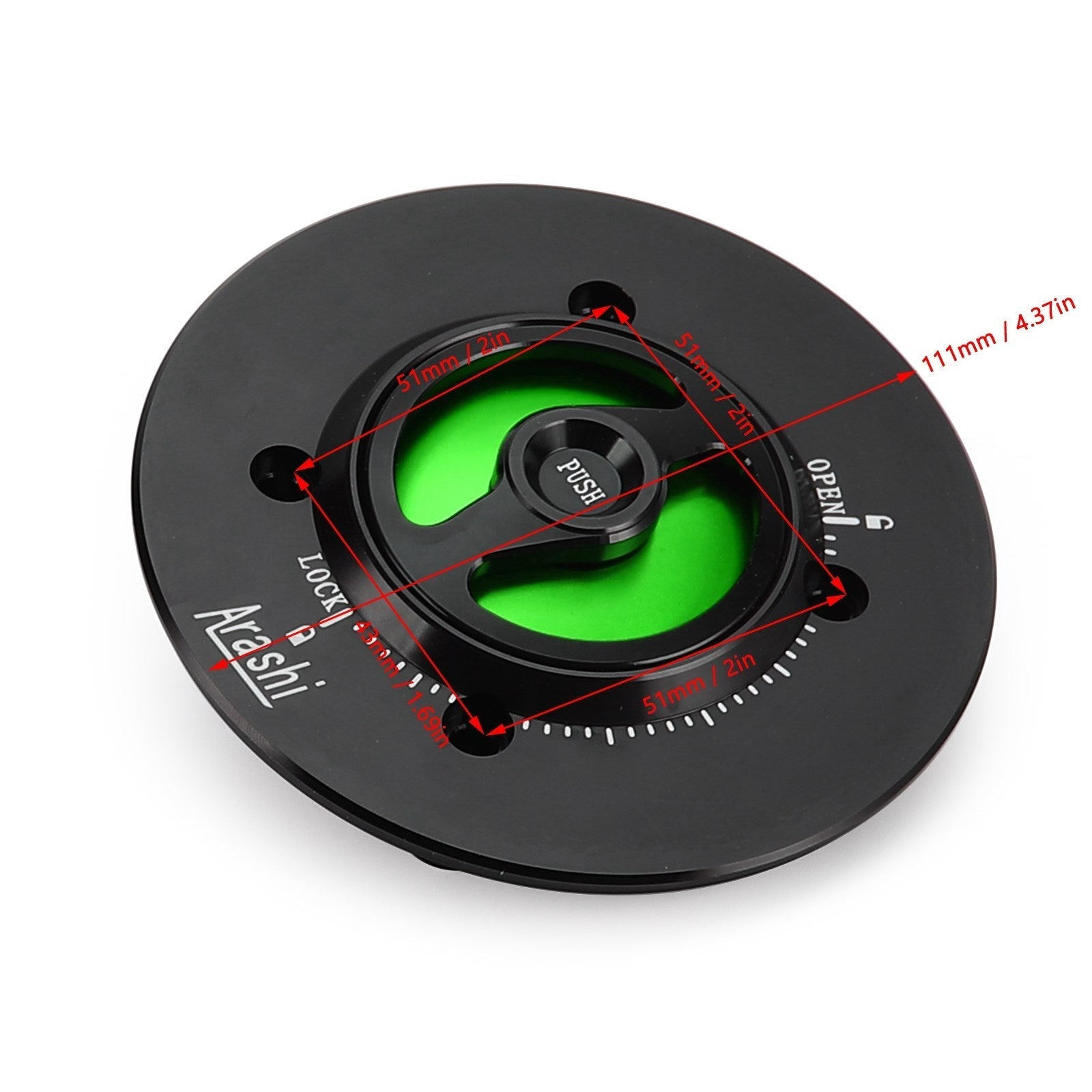 CNC Keyless Fuel Gas Tank Cap for Kawasaki EX400 Ninja 400 2018-2019