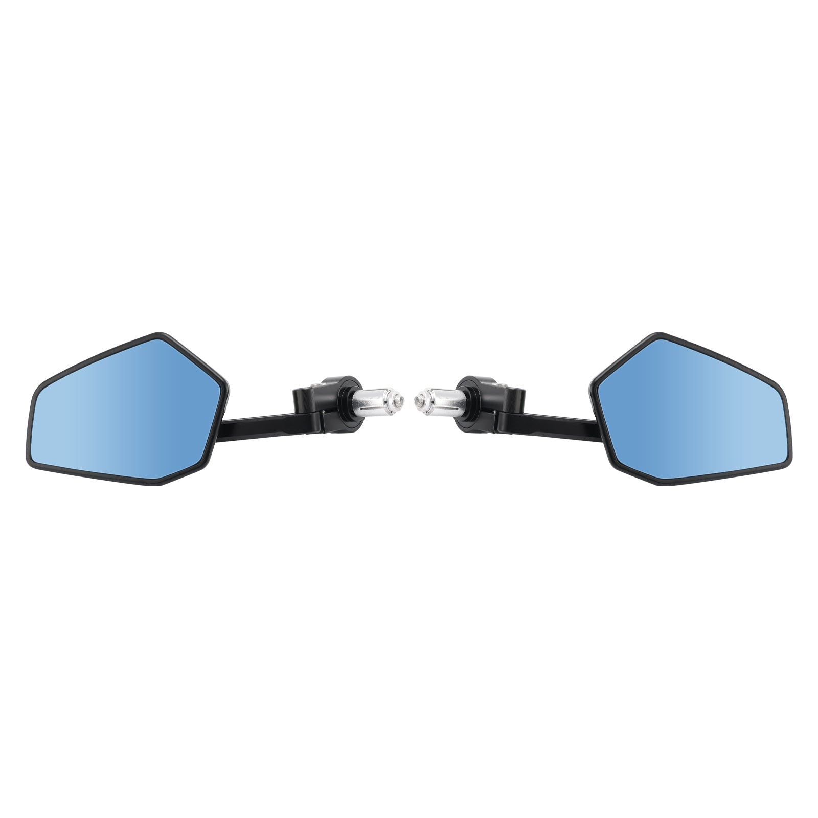 CNC Aluminium Black Bar End Mirror Set 7/8" Universal Fit Rearview Mirrors