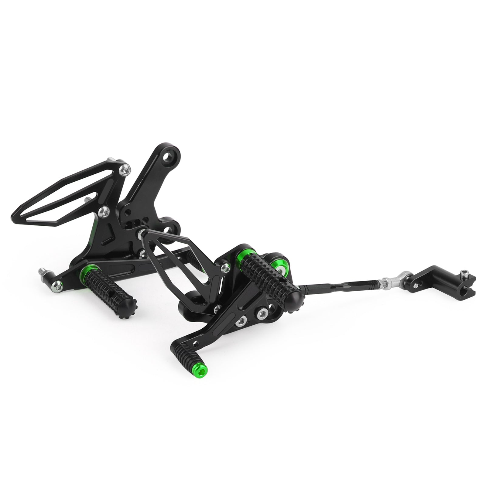 CNC Alu Rearsets Footpegs Green Fit for Kawasaki Ninja EX 250 / 400 2018-2020