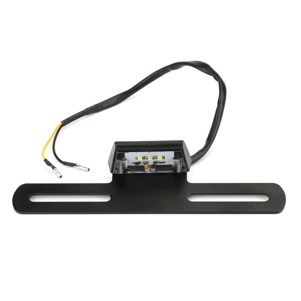 Universal Motorcycle License Plate Bracket w/ Light