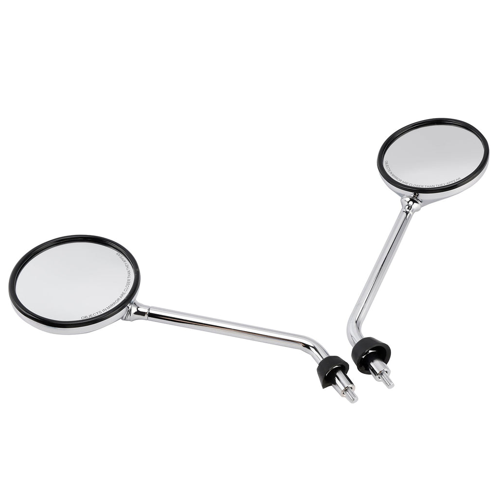 Chrome Rearview Mirror Set For Vespa LX 50 2T/4T & LX 125 & LX 150 2005-2013