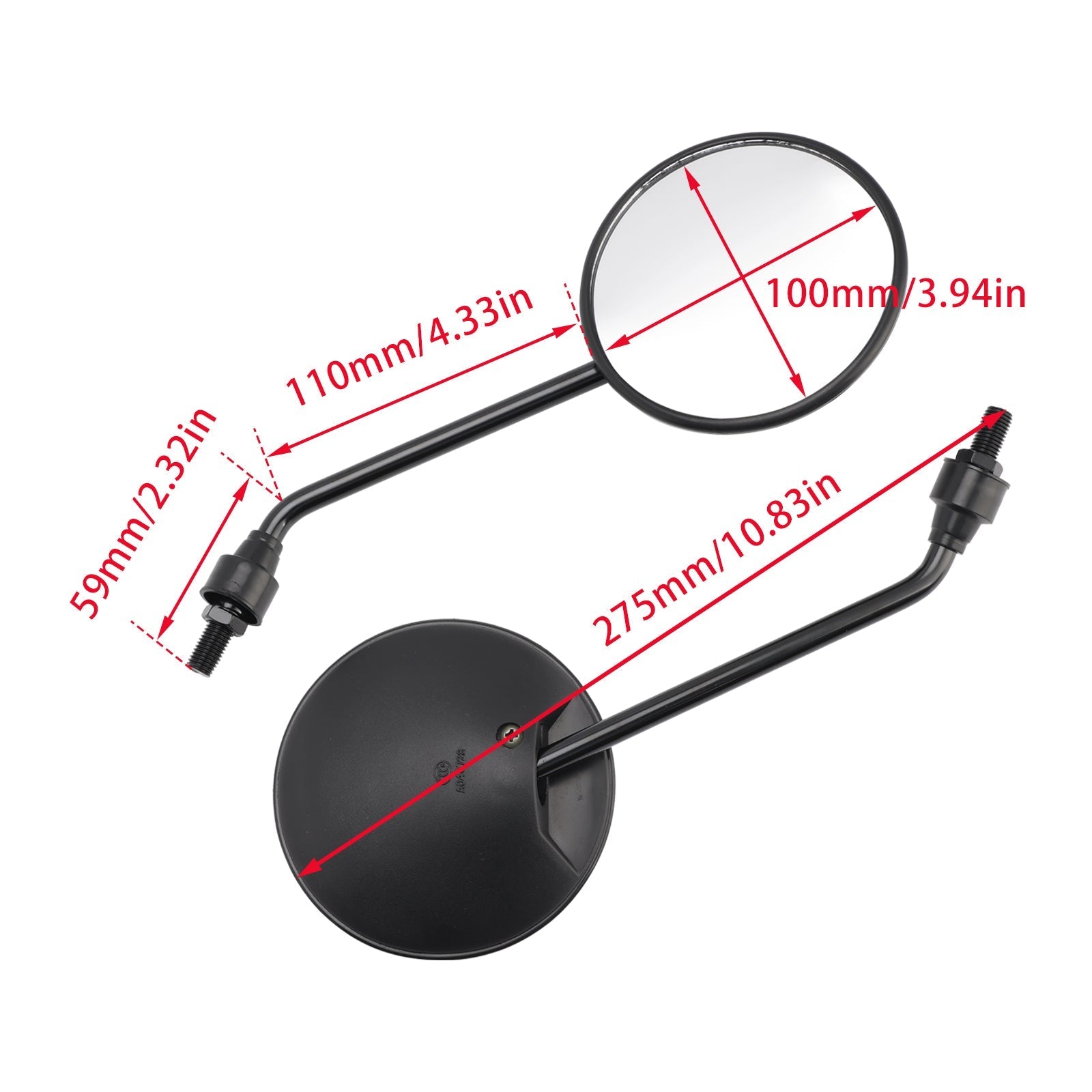 Rearview Mirror left & right For Honda NX650 Dominator XL 125 600 700 V XR 125 L