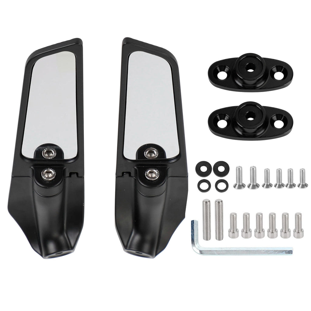 Swivel Wing Fin Rearview Mirrors For Honda CBR 250 500 600 900 929 954 1000 RR