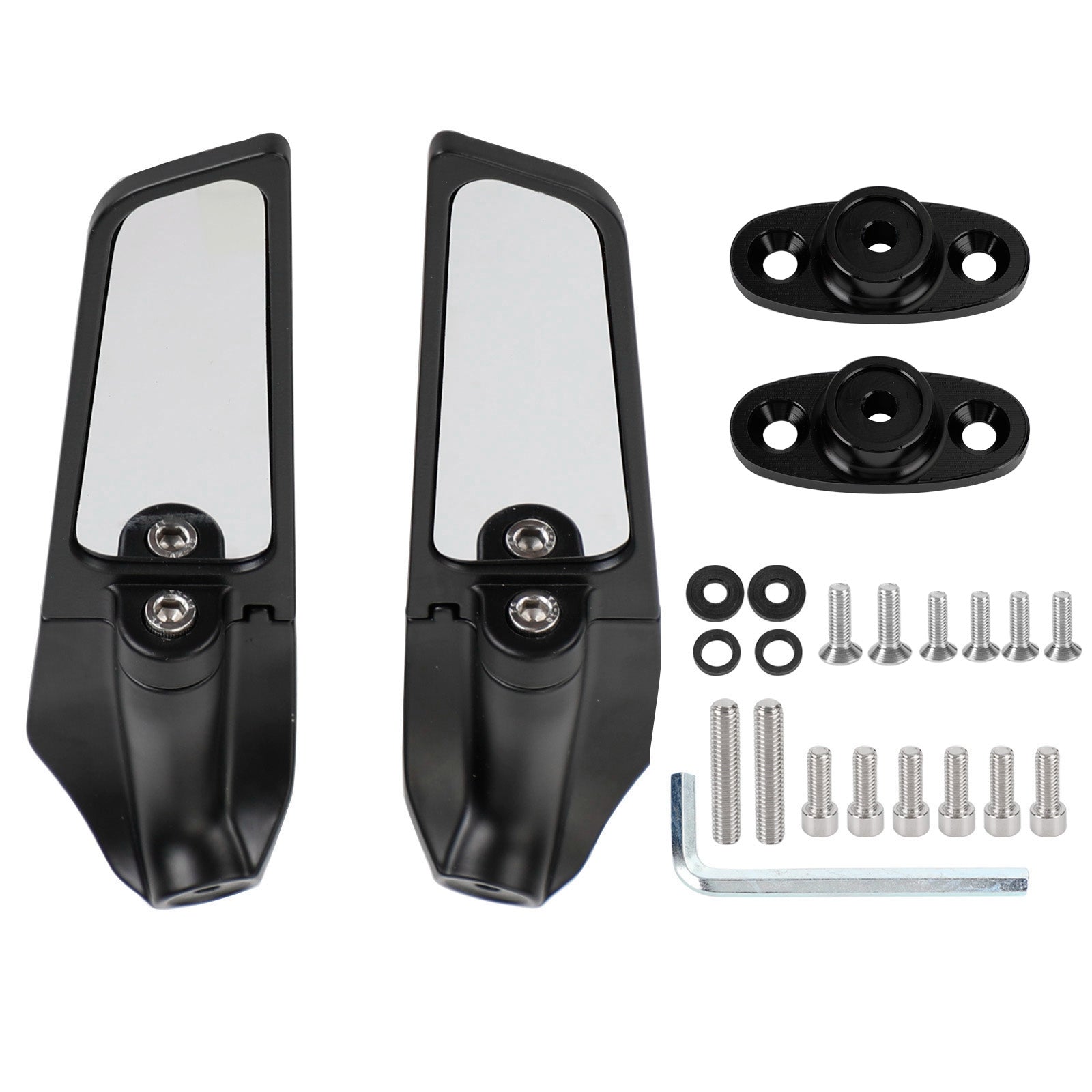 Swivel Wing Fin Rearview Mirrors For Honda CBR 250 500 600 900 929 954 1000 RR
