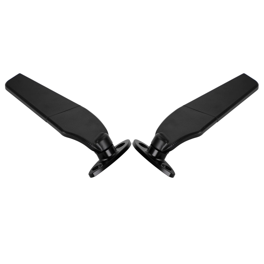Wing Fin Spoiler Side Rearview Mirrors For Kawasaki ZX-6R Ninja ZX6R 650 01-21