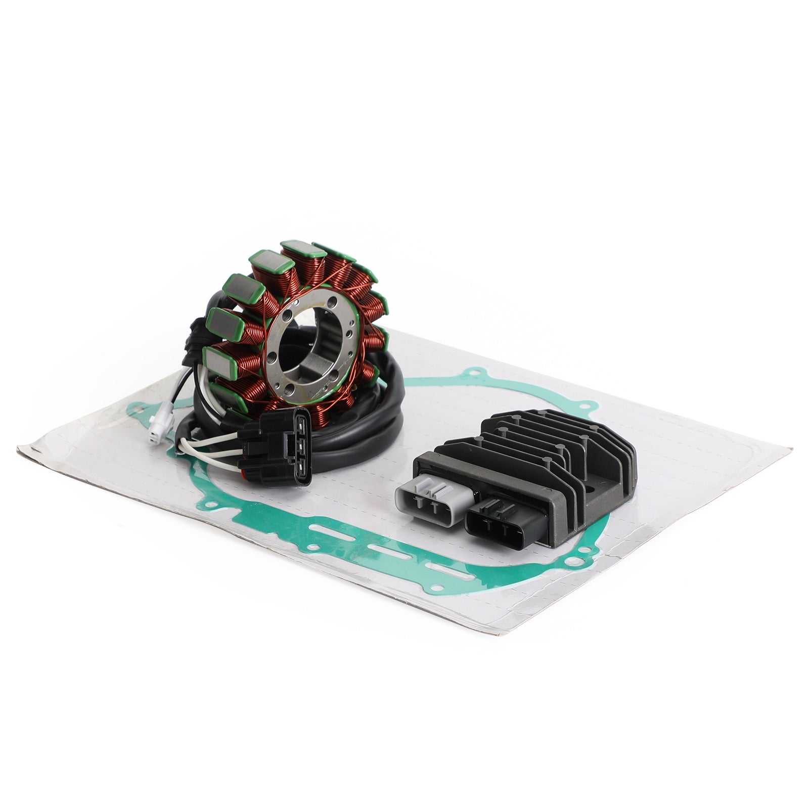 Magneto Stator+Voltage Rectifier+Gasket For Yamaha 07-22 Grizzly 550/700 Kodiak